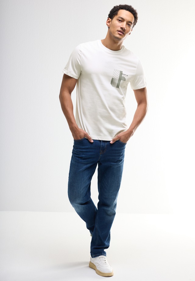 STREET ONE MEN T-Shirt mit Rundhalsausschnitt