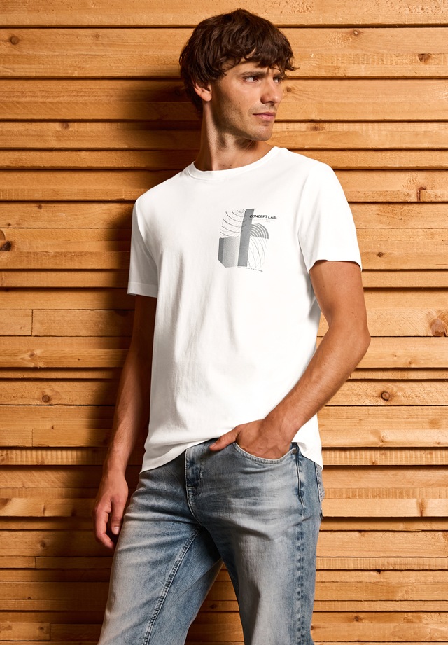 STREET ONE MEN T-Shirt mit Rundhalsausschnitt