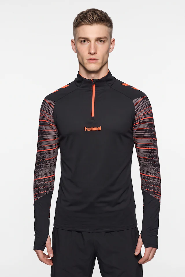 hummel Trainingsshirt »HMLBLAZE PRO TRAINING HALF ZIP« schnell trocknend, atmungsaktiv, aus Polyester und Elasthan