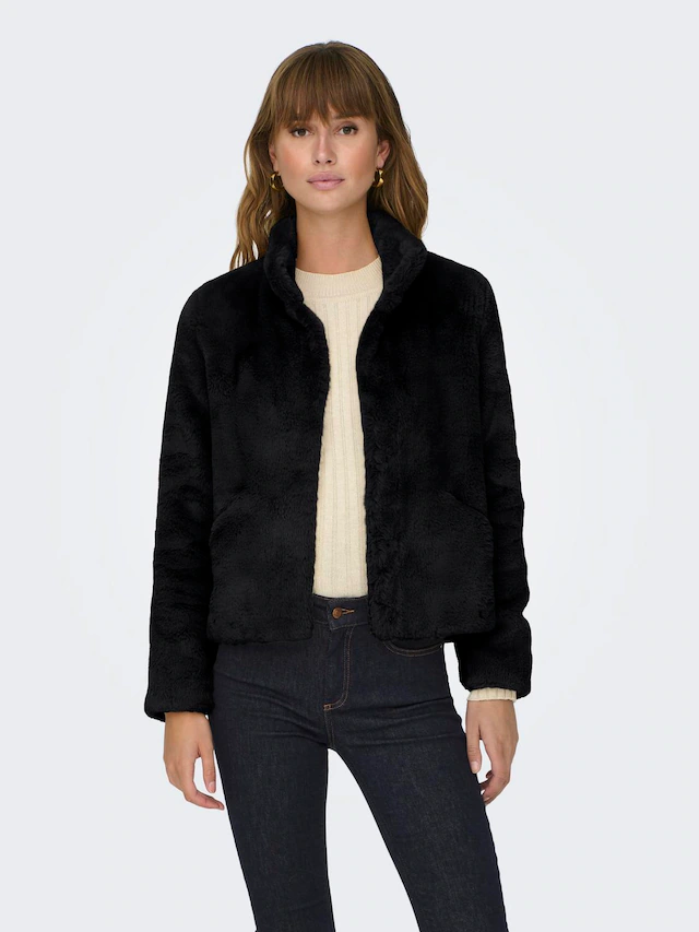 ONLY Fellimitatjacke »ONLNEWVIDA LIFE FAUX FUR JACKET OTW CC« ohne Kapuze Kunstfaser,