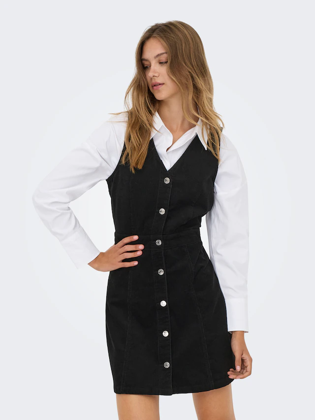 ONLY Cordkleid »ONLMOXIE S/L BUT CORD DRESS CC PNT« Baumwolle, regular fit