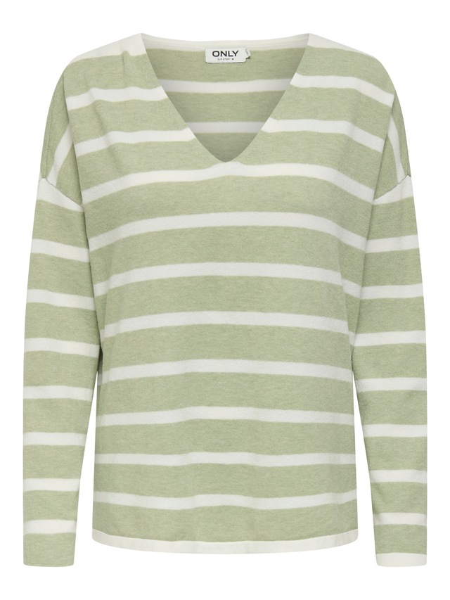 ONLY Strickpullover »ONLAMALIO LIFE LS V-NECK KNT«