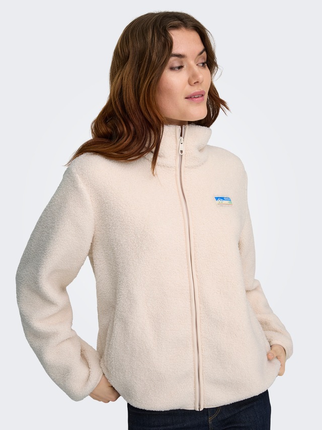 ONLY Plüschjacke »ONLEVA LIFE TEDDY JACKET CC OTW« ohne Kapuze Kunstfaser,