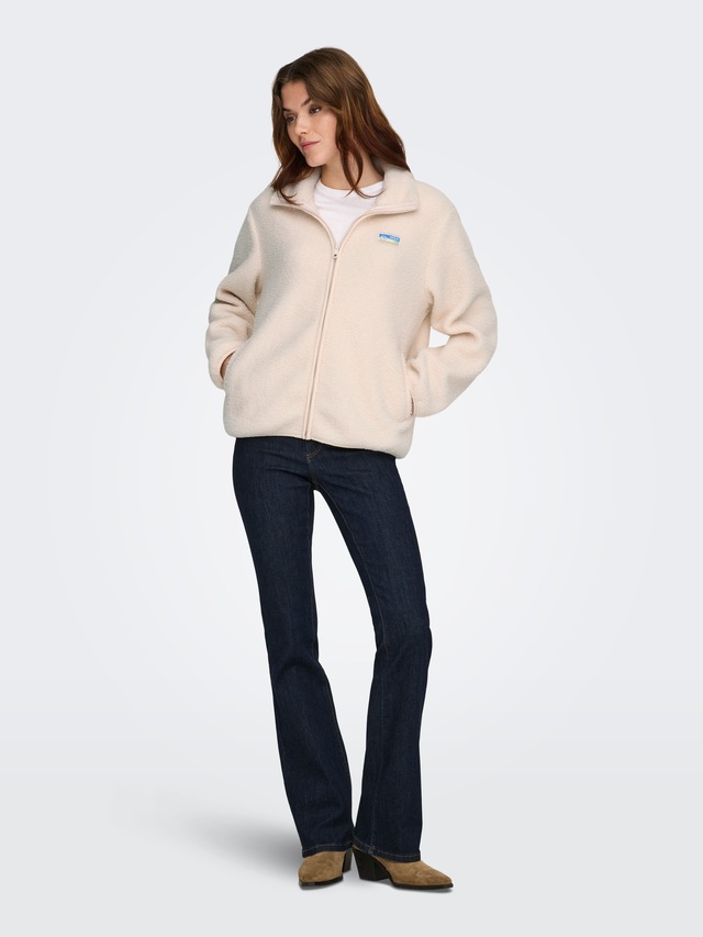 ONLY Plüschjacke »ONLEVA LIFE TEDDY JACKET CC OTW« ohne Kapuze Kunstfaser,