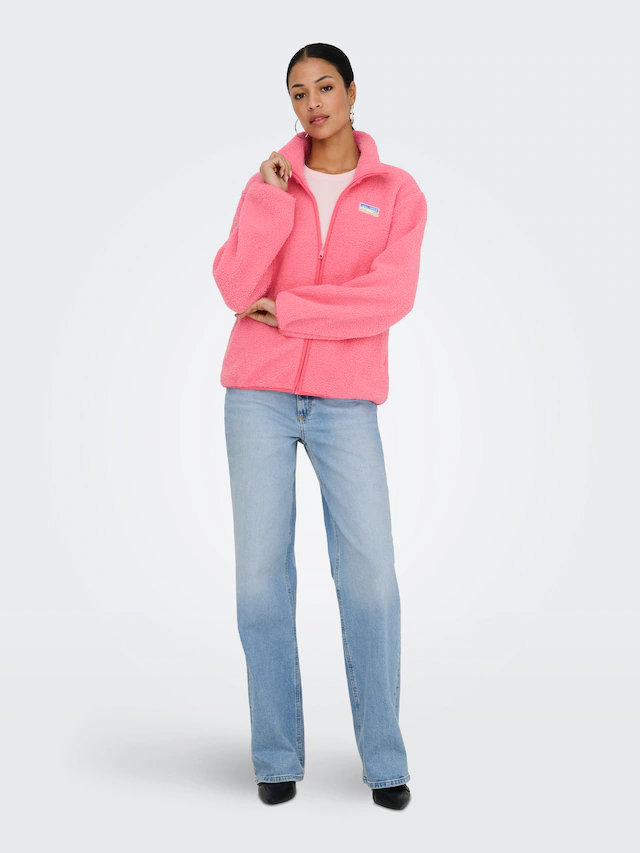 ONLY Plüschjacke »ONLEVA LIFE TEDDY JACKET CC OTW« ohne Kapuze Kunstfaser,