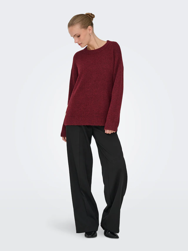 ONLY Strickpullover »ONLRENE LIFE LS BUTTON O-NECK CC KNT«