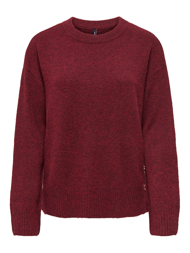 ONLY Strickpullover »ONLRENE LIFE LS BUTTON O-NECK CC KNT«