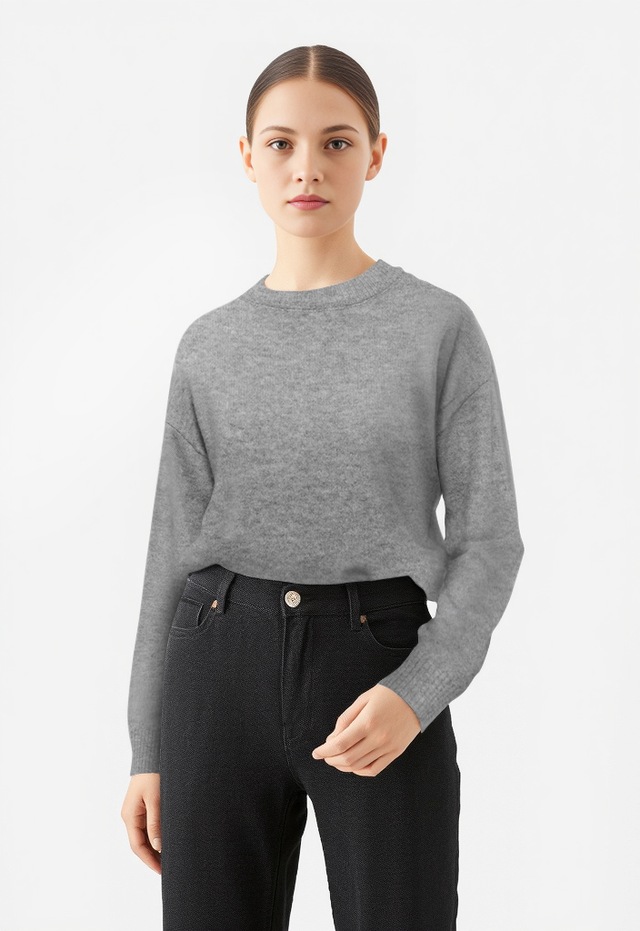 ONLY Strickpullover »ONLRENE LIFE LS BUTTON O-NECK CC KNT«