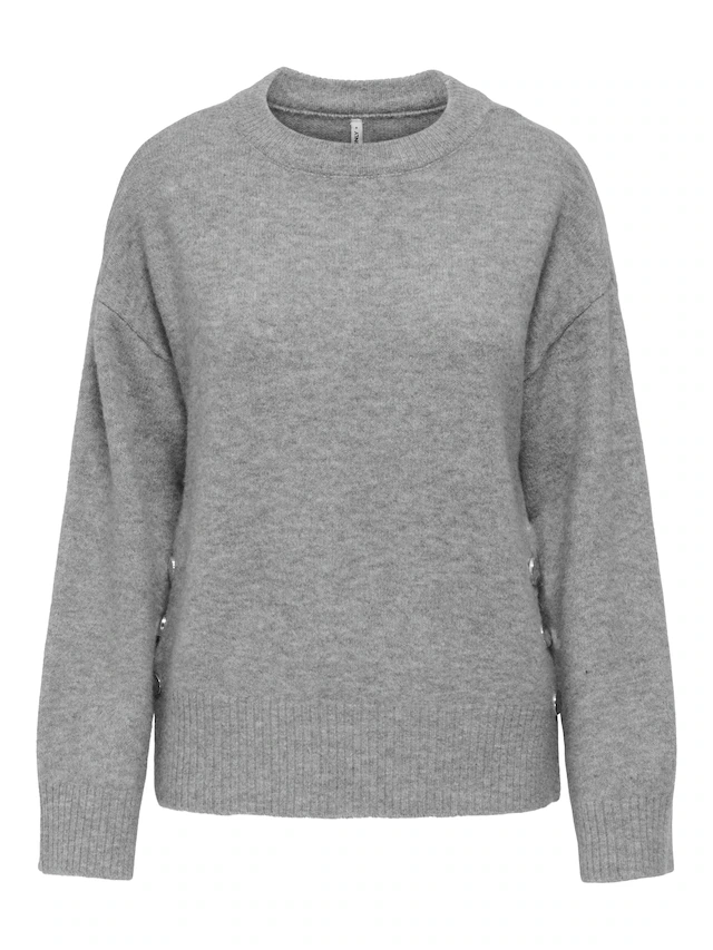 ONLY Strickpullover »ONLRENE LIFE LS BUTTON O-NECK CC KNT«
