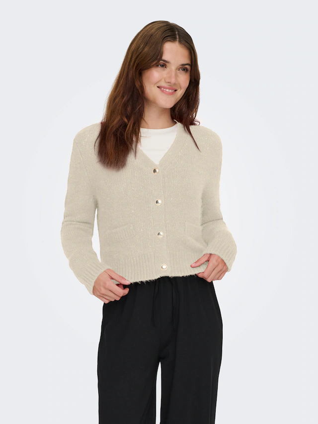 ONLY Strickjacke »ONLMAGGIE LIFE LS V-NECK CARDI CC KNT«