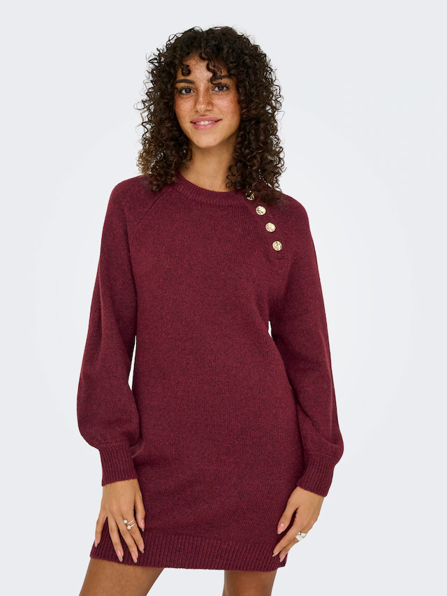 ONLY Strickkleid »ONLEMMA LIFE LS BUTTON ONEC DRESS CC KNT« mit Zierknöpfen