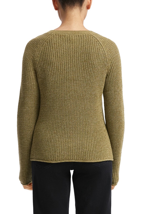 QS Strickpullover mit Strickmuster und Rundhalsausschnitt