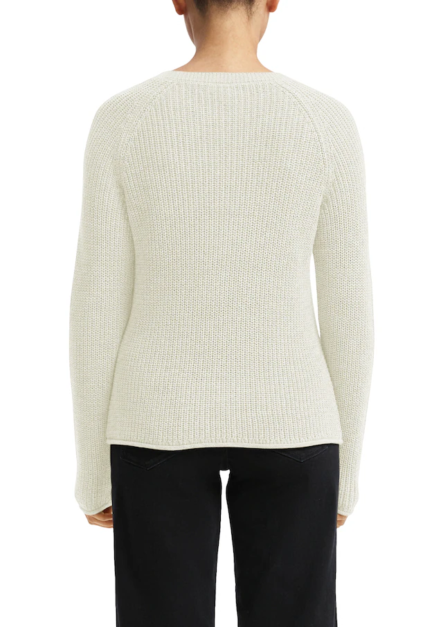 QS Strickpullover mit Strickmuster und Rundhalsausschnitt