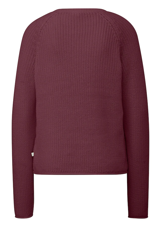 QS Strickpullover mit Strickmuster und Rundhalsausschnitt