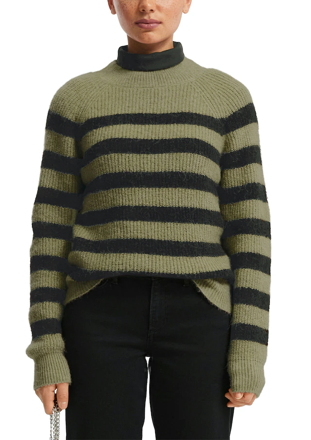 QS Strickpullover mit Stehkragen