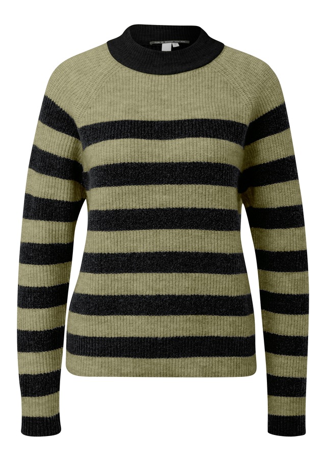 QS Strickpullover mit Stehkragen