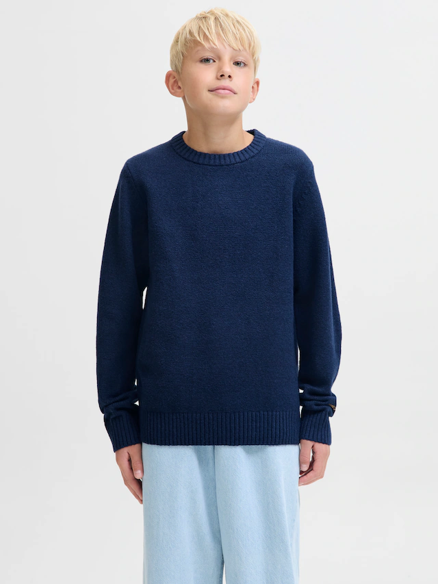 Jack & Jones Junior Rundhalspullover »JORNORREBRO KNIT CREW NECK JNR« Baumwollmischung, locker geschnitten