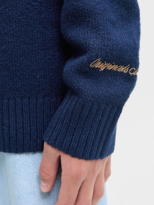 Jack & Jones Junior Rundhalspullover »JORNORREBRO KNIT CREW NECK JNR« Baumwollmischung, locker geschnitten