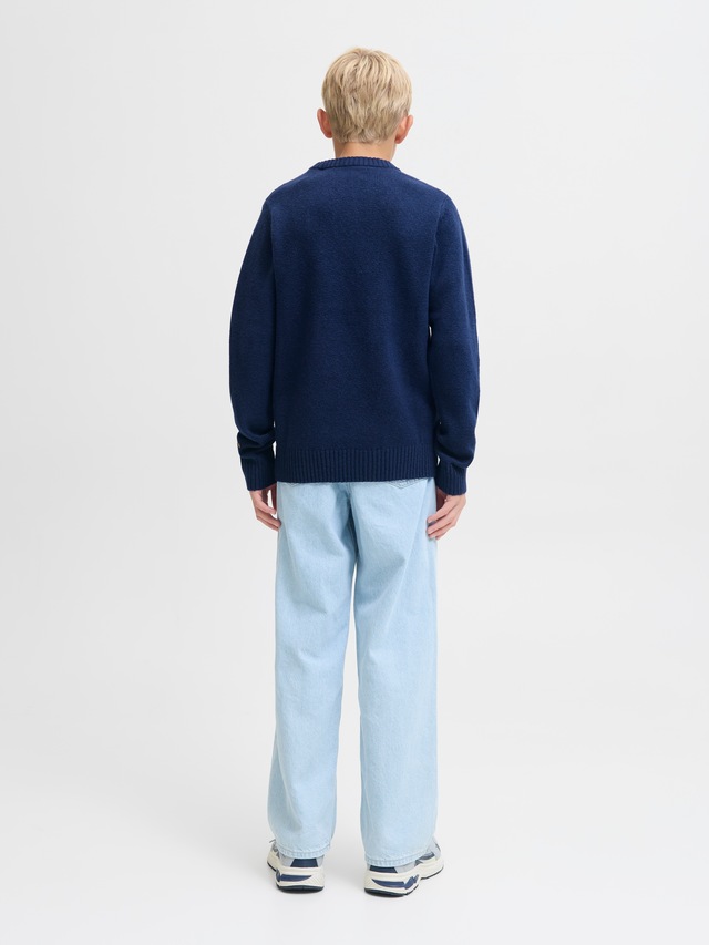 Jack & Jones Junior Rundhalspullover »JORNORREBRO KNIT CREW NECK JNR« Baumwollmischung, locker geschnitten