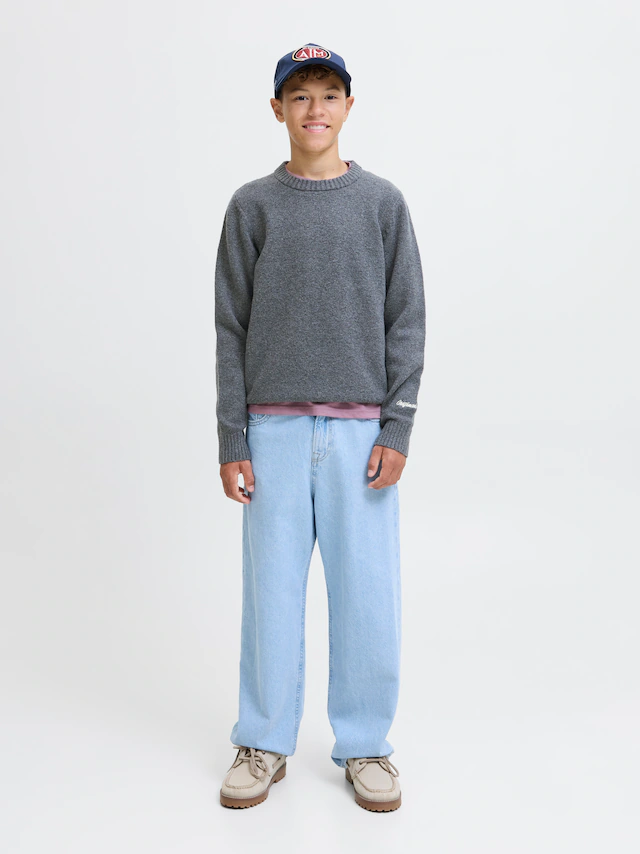 Jack & Jones Junior Rundhalspullover »JORNORREBRO KNIT CREW NECK JNR« Baumwollmischung, locker geschnitten