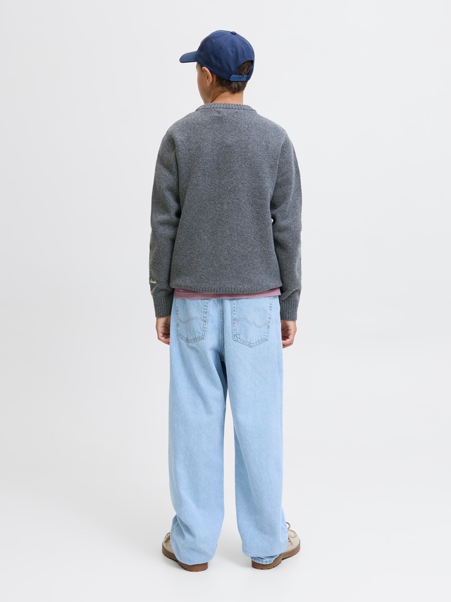 Jack & Jones Junior Rundhalspullover »JORNORREBRO KNIT CREW NECK JNR« Baumwollmischung, locker geschnitten