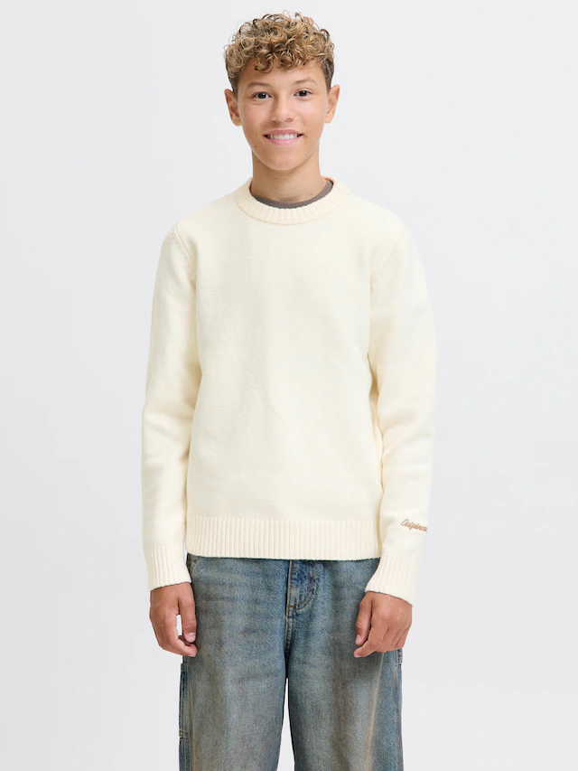 Jack & Jones Junior Rundhalspullover »JORNORREBRO KNIT CREW NECK JNR« Baumwollmischung, locker geschnitten