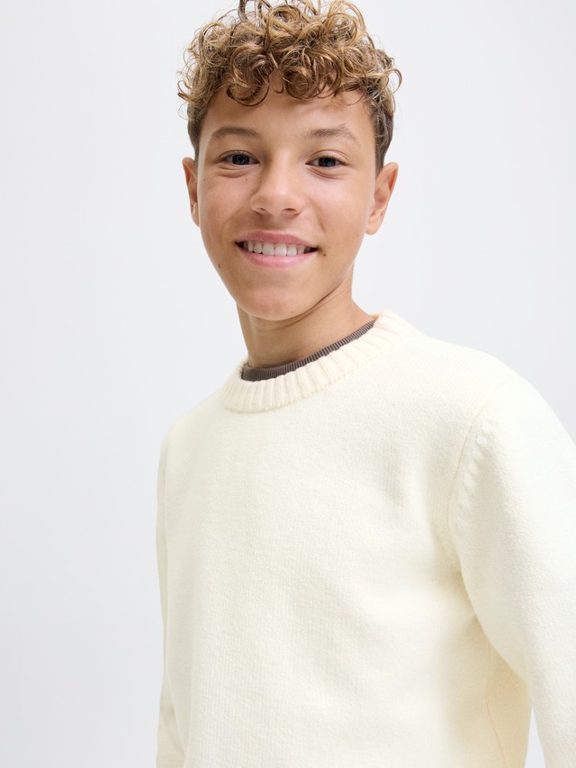 Jack & Jones Junior Rundhalspullover »JORNORREBRO KNIT CREW NECK JNR« Baumwollmischung, locker geschnitten