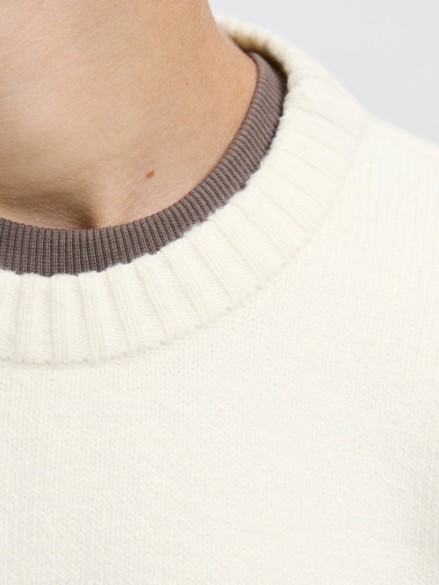 Jack & Jones Junior Rundhalspullover »JORNORREBRO KNIT CREW NECK JNR« Baumwollmischung, locker geschnitten