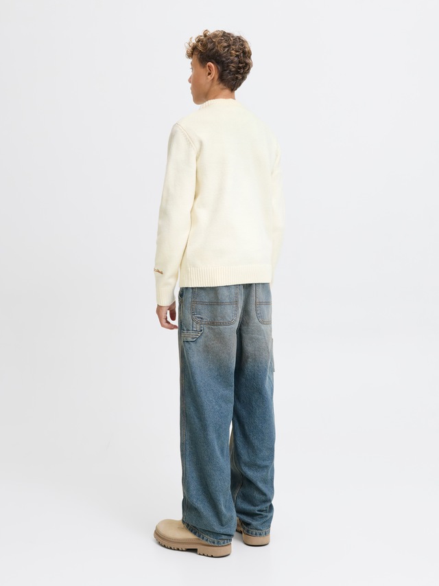 Jack & Jones Junior Rundhalspullover »JORNORREBRO KNIT CREW NECK JNR« Baumwollmischung, locker geschnitten
