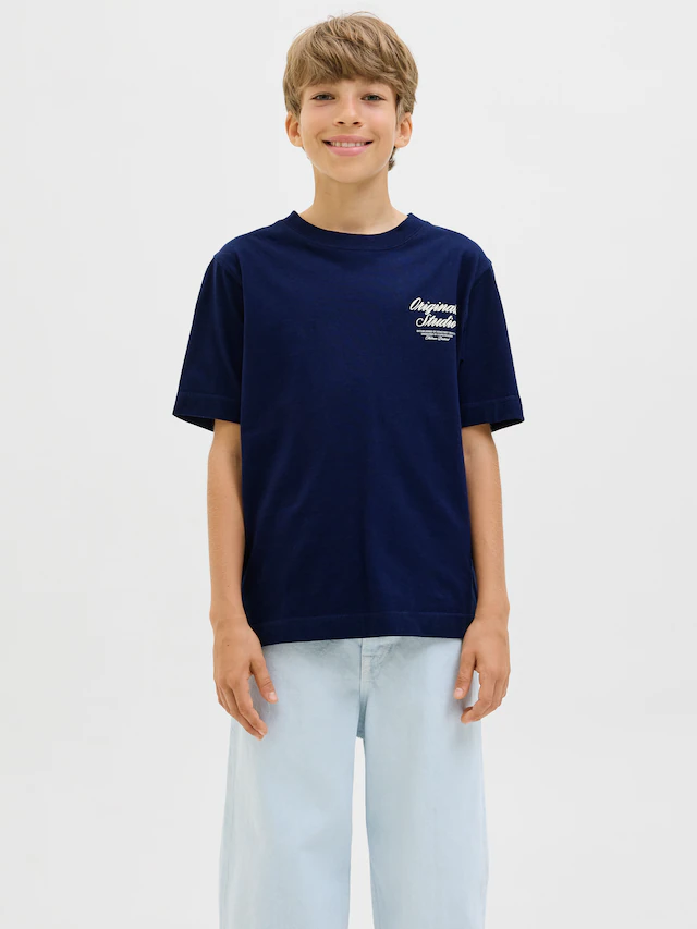 Jack & Jones Junior T-Shirt »JORNORREBRO TYPO TEE SS CREW NECK SN JNR«