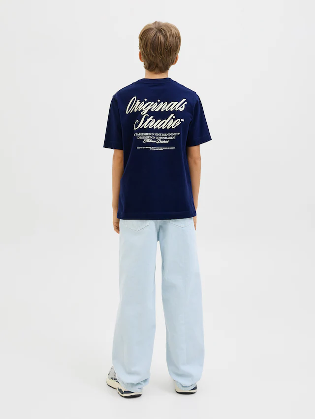 Jack & Jones Junior T-Shirt »JORNORREBRO TYPO TEE SS CREW NECK SN JNR«