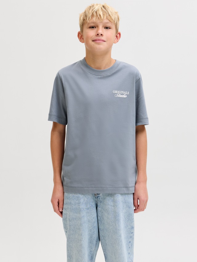 Jack & Jones Junior T-Shirt »JORNORREBRO TYPO TEE SS CREW NECK SN JNR«