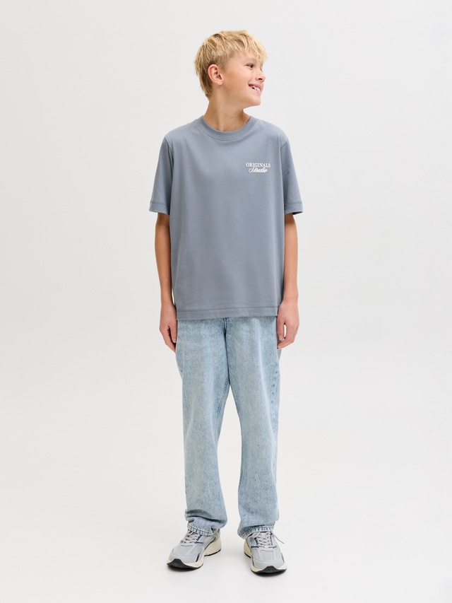 Jack & Jones Junior T-Shirt »JORNORREBRO TYPO TEE SS CREW NECK SN JNR«