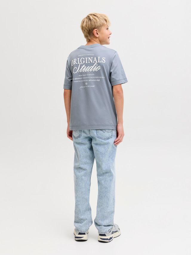 Jack & Jones Junior T-Shirt »JORNORREBRO TYPO TEE SS CREW NECK SN JNR«