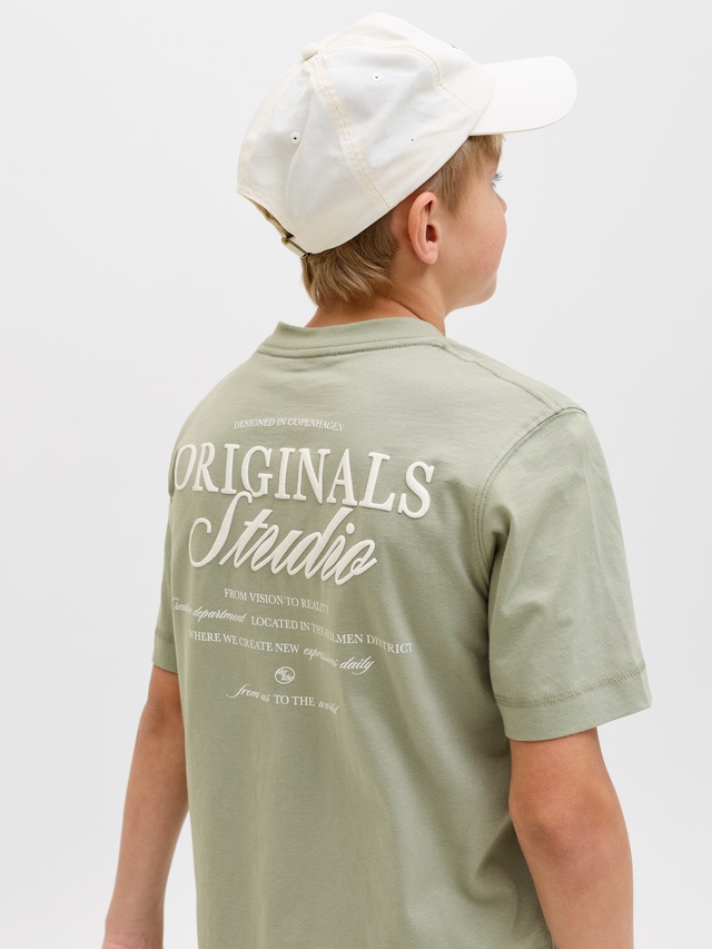 Jack & Jones Junior T-Shirt »JORNORREBRO TYPO TEE SS CREW NECK SN JNR«