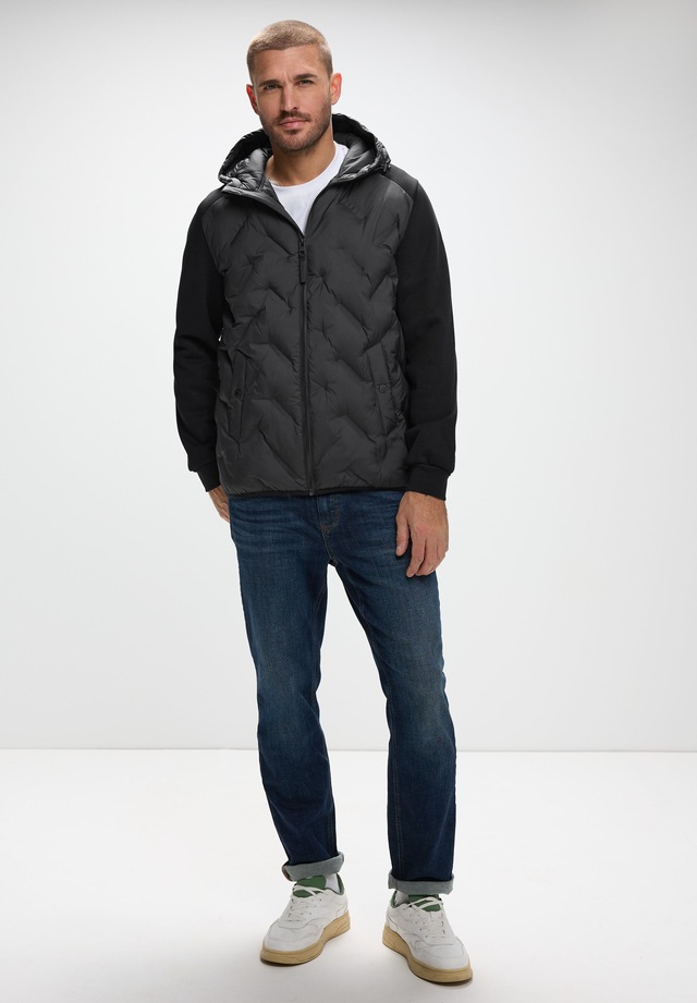 STREET ONE MEN Steppjacke mit Kapuze mit Kapuze mit Tunnelzugband