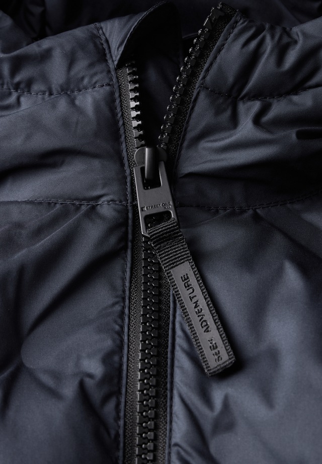 STREET ONE MEN Steppjacke mit Kapuze mit Kapuze mit Tunnelzugband