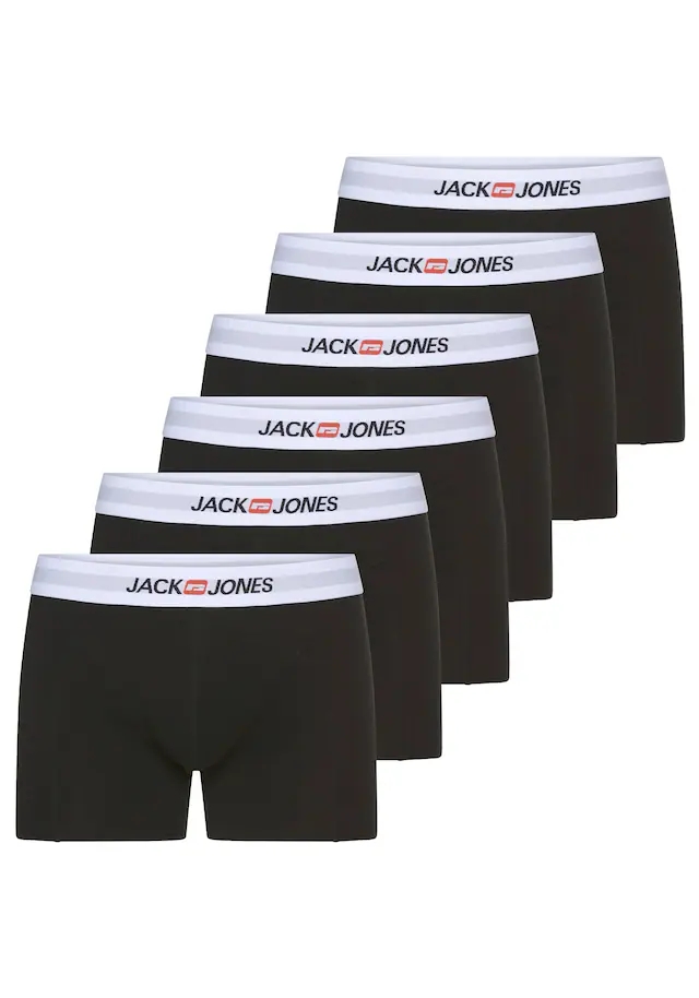 Jack & Jones Trunk »JACOLD – Boxershorts mit farbigem Bund im 6er-Pack« Packung, 6 Stk. Druck, modisch, regular fit, Jersey