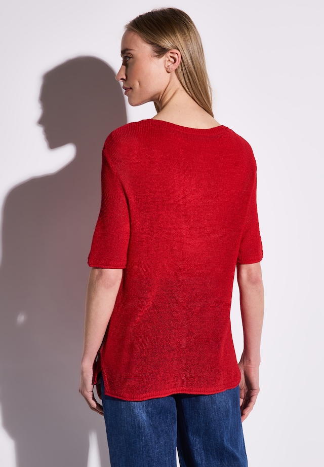 STREET ONE Strickpullover mit seitlichen Schlitzen, halbarm