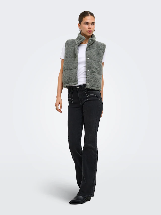 ONLY Plüschweste »ONLSANDRA TEDDY WAISTCOAT LIFE OTW NOOS« Kunstfaser