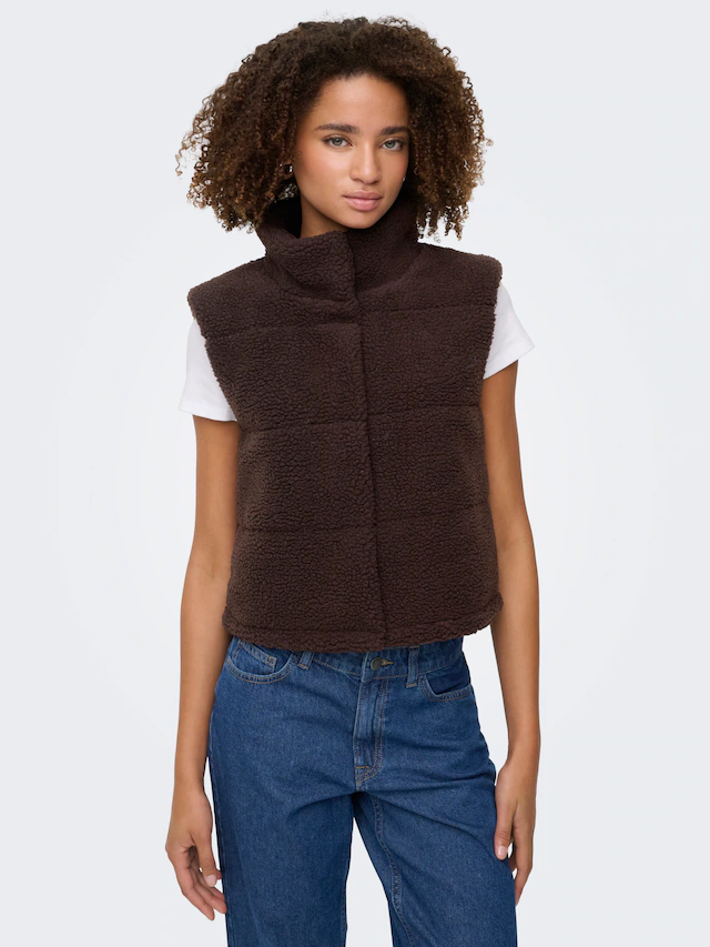 ONLY Plüschweste »ONLSANDRA TEDDY WAISTCOAT LIFE OTW NOOS« Kunstfaser