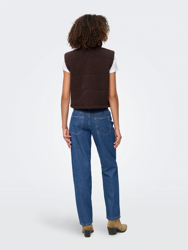 ONLY Plüschweste »ONLSANDRA TEDDY WAISTCOAT LIFE OTW NOOS« Kunstfaser