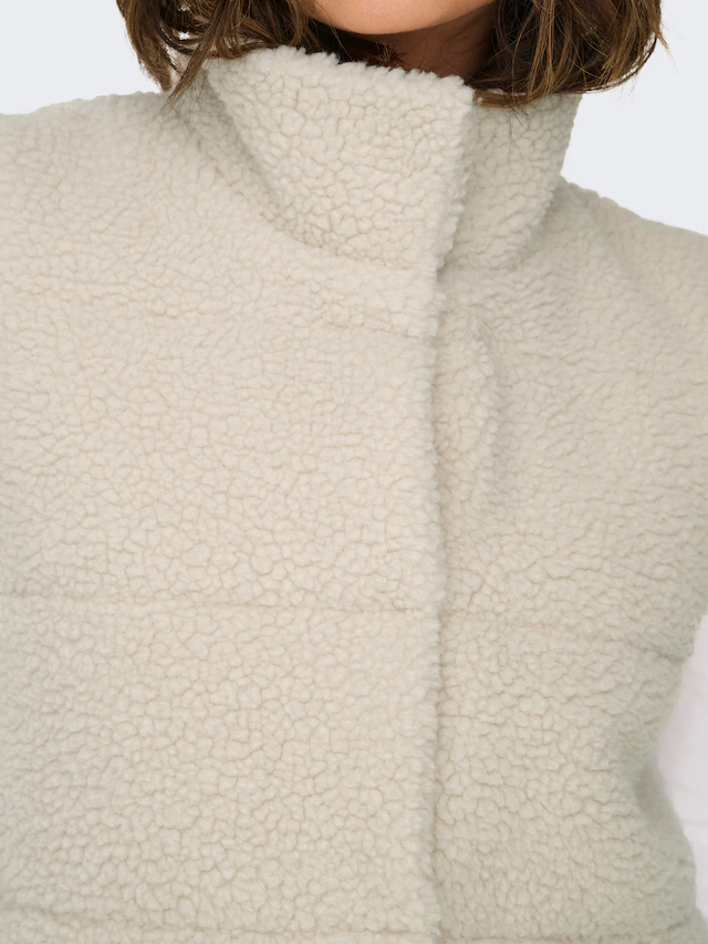 ONLY Plüschweste »ONLSANDRA TEDDY WAISTCOAT LIFE OTW NOOS« Kunstfaser