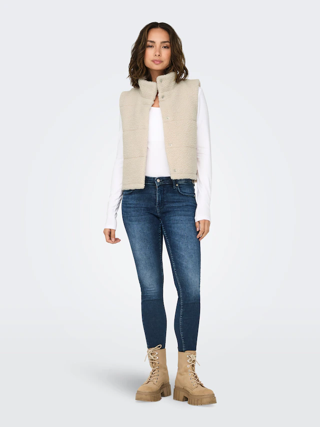 ONLY Plüschweste »ONLSANDRA TEDDY WAISTCOAT LIFE OTW NOOS« Kunstfaser