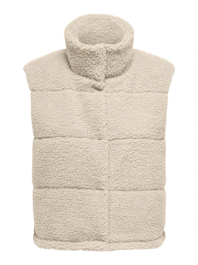 ONLY Plüschweste »ONLSANDRA TEDDY WAISTCOAT LIFE OTW NOOS« Kunstfaser