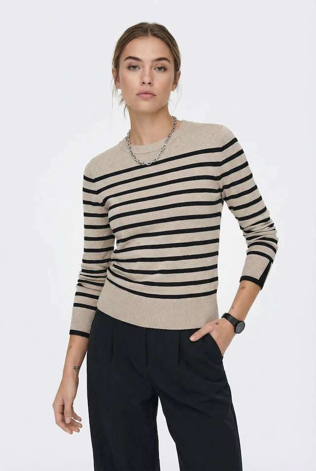 ONLY Rundhalspullover »ONLKALANA LS O-NECK KNT NCA«