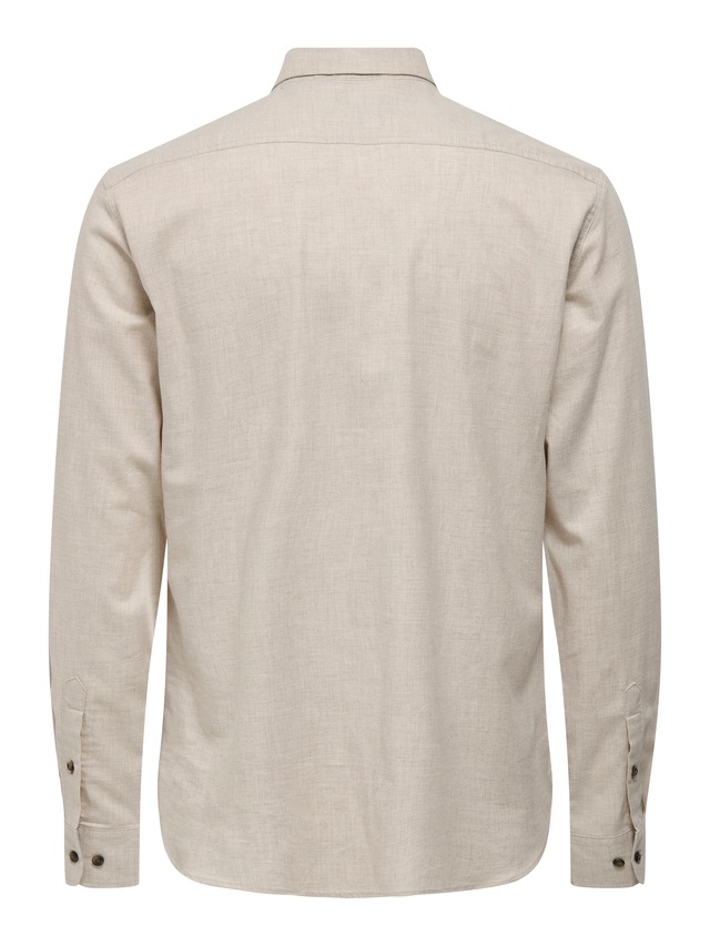 ONLY & SONS Langarmhemd »ONSROAD LIFE REG MELANGE LS SHIRT NOOS«