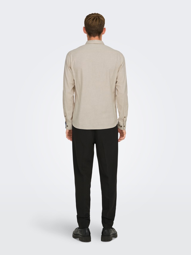 ONLY & SONS Langarmhemd »ONSROAD LIFE REG MELANGE LS SHIRT NOOS«