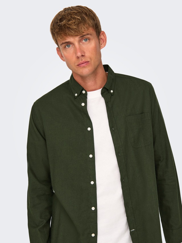 ONLY & SONS Langarmhemd »ONSROAD LIFE REG MELANGE LS SHIRT NOOS«