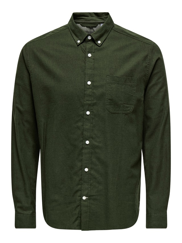 ONLY & SONS Langarmhemd »ONSROAD LIFE REG MELANGE LS SHIRT NOOS«